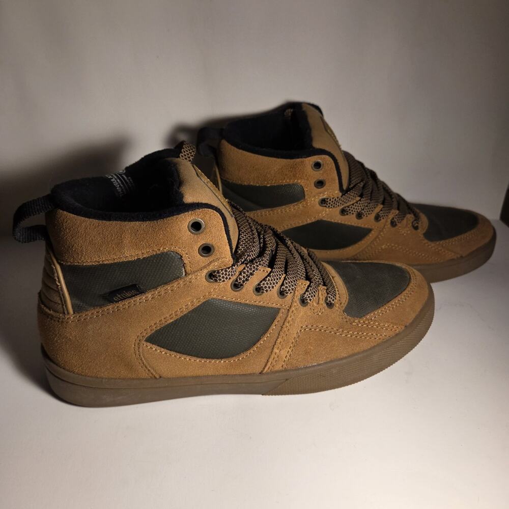 Etnies Men’s Mid Top Lace-Up Athletic Sneakers Brown/Green Pre-Owned - Picture 1 of 3